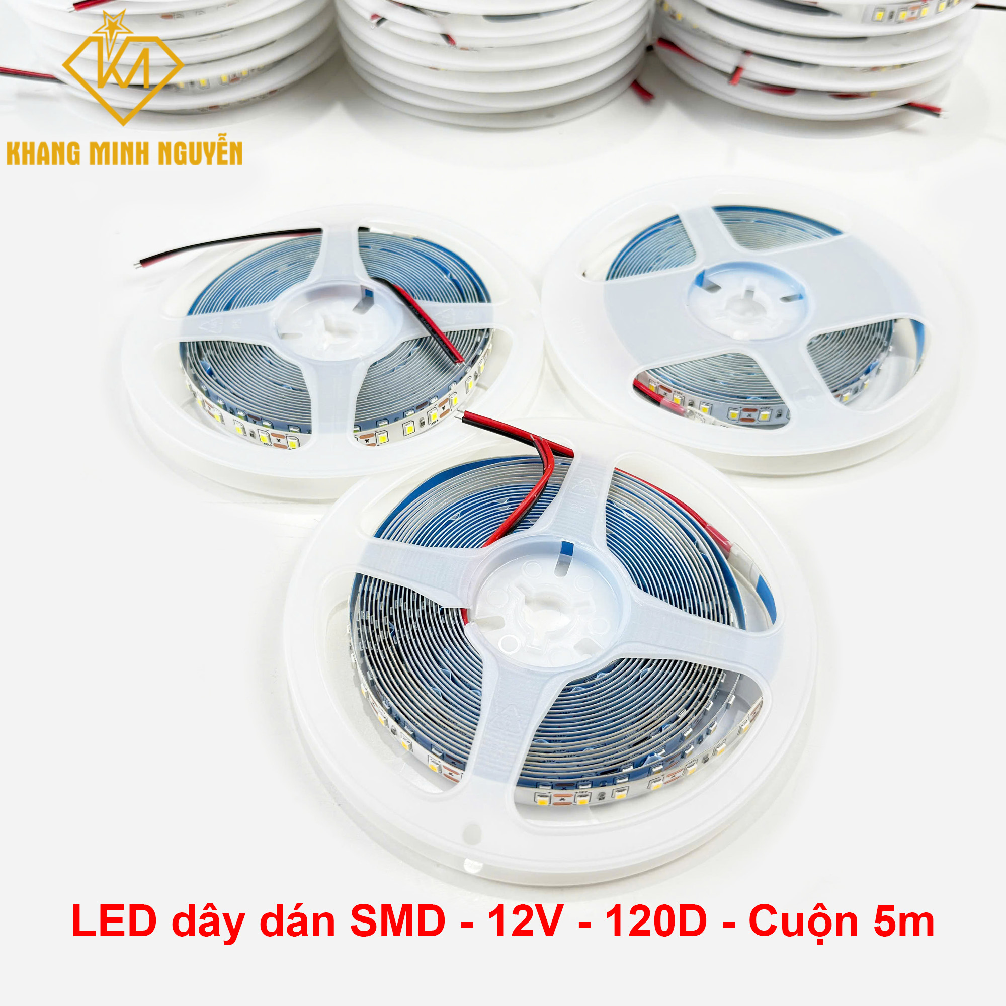 Đèn LED dây 12V 2835 SMD 120 mắt/mét - cuộn 5m Đèn LED dây 12V 2835 SMD 120 mắt/mét - cuộn 5m