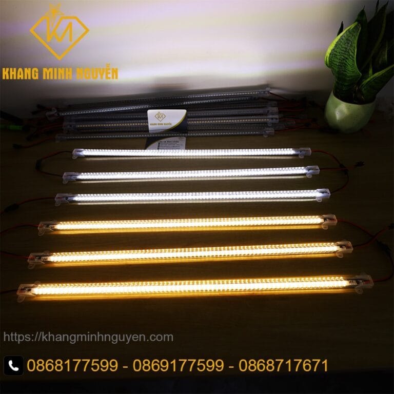 [Giá sỉ - Giá công trình] LED thanh 220v 0,5m - 1 hàng bóng chip 2835 SMD siêu sáng có bọc nhựa màu trắng 6000K và vàng 3000K