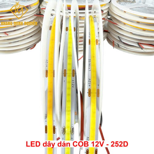 LED cuộn COB 12V 252 LED/m cuộn 5m - ánh sáng siêu mịn
