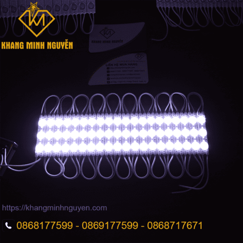 [Gía công trình] Giá 1 vỉ 20 thanh Led dán modul 3 bóng 6011 - 12V sử dụng chịp 2835 siêu sáng, ánh sáng trắng 6000k