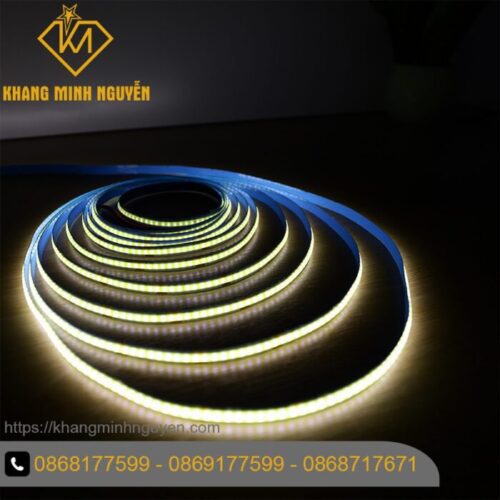 [Giá sỉ - Giá công trình] LED COB - Đèn LED dây cob 12V, 252 LED/mét cuộn 5m - siêu sáng, siêu mịn Ánh sáng trắng (6000k), vàng (3000k)