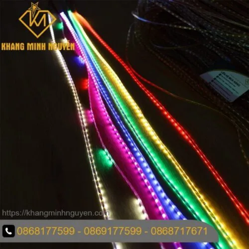 [Dây 1 mét] Đèn led dây 2835 120 bóng/mét, chống nước, màu Đỏ, Hồng, Vàng, X.Lá, X.Dương, Trắng, Chớp đuổi 7 màu.