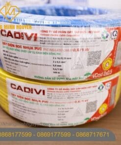 [Có bán lẻ] Dây điện CADIVI đôi 2x0.5mm - 0,6/1kV lẻ 5m, 10m, 20m - hàng chính hãng CADIVI - lõi đồng nguyên chất 100%