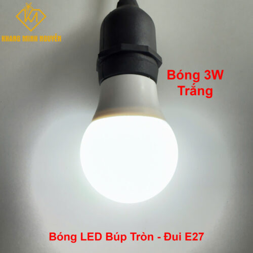 Bóng đèn búp tròn 3W - Trắng