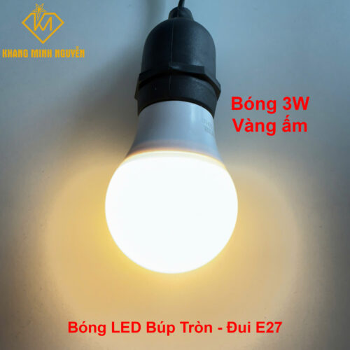 Bóng đèn búp tròn 3W - Vàng nắng