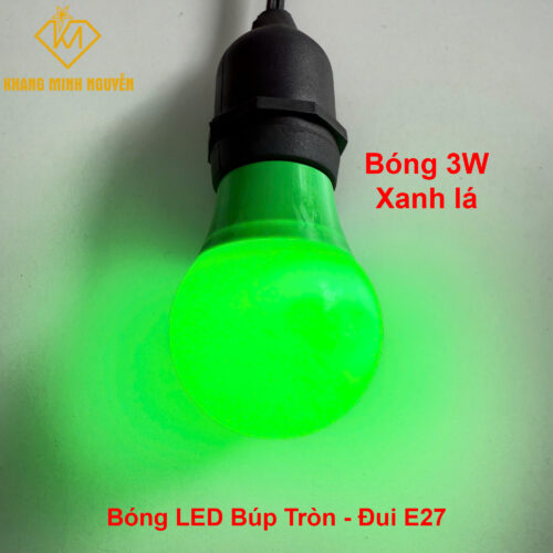 Bóng đèn búp tròn 3W - Xanh lá