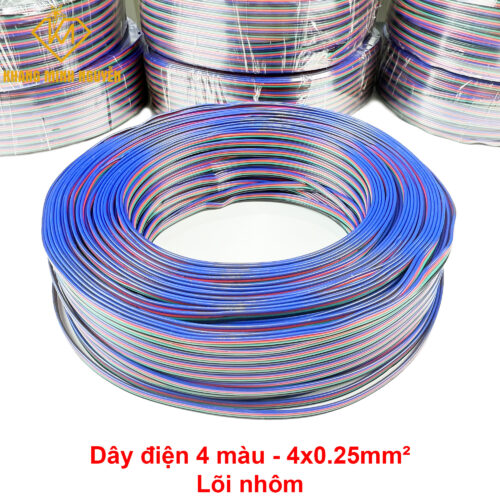 Dây điện nhỏ 4 dây - 4 màu - dây điện 4pin chuyên dùng cho mạch đèn led, bảng hiệu, mạch điện tử - 5V - 24V
