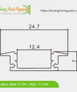 [Combo 5 - 10 thanh 1 mét] Thanh nhôm định hình led dây 508 chuyên dụng cho thi công nội thất led dây âm đợt 8 - 12mm.