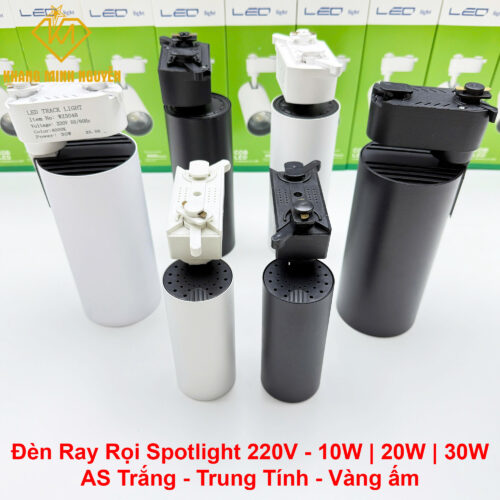 Đèn ray rọi, đèn spotlight, đèn rọi ống bơ 10W | 20W | 30W