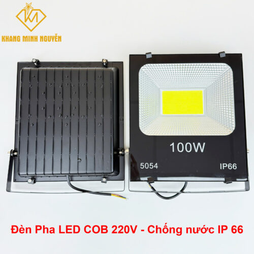 Đèn pha LED 100W chống nước IP66 dùng chip COB 5054 siêu sáng