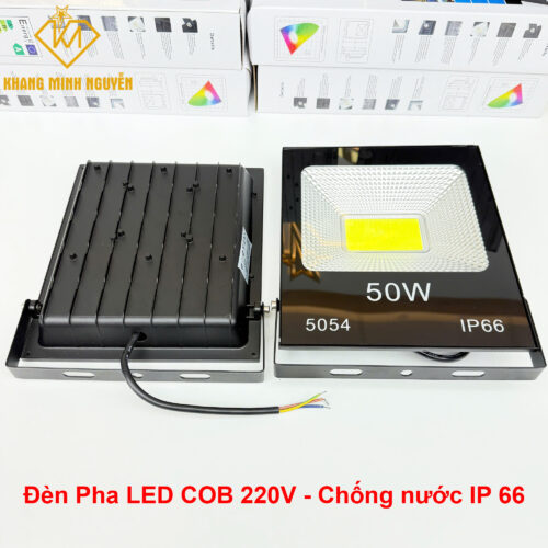 Đèn pha LED 50W chống nước IP66 dùng chip COB 5054 siêu sáng