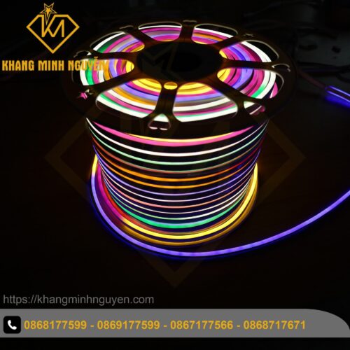 [Giá 7 mét] Đèn LED Neon sáng 2 mặt 220V - 2835 - IP65 cuộn 100m, ánh sáng 7 màu (mỗi mét 1 màu)