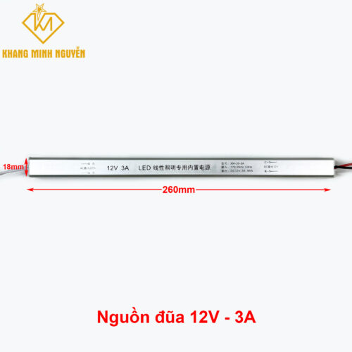 Nguồn đũa 12V - 3A - 36W dùng cho đèn LED 12V