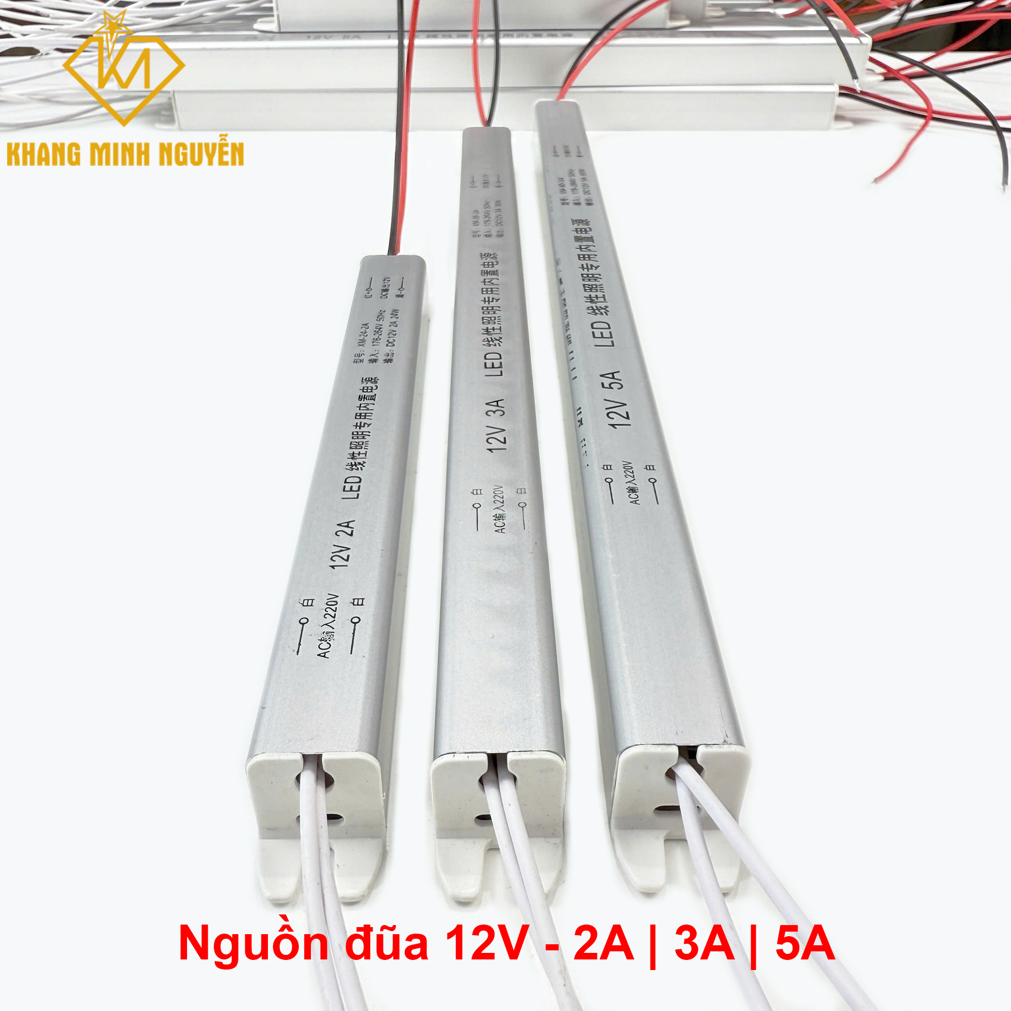 Nguồn đũa 12V - 2A|3A|5A - 24W|36W|60W dùng cho đèn LED 12V Nguồn đũa 12V - 2A|3A|5A - 24W|36W|60W dùng cho đèn LED 12V