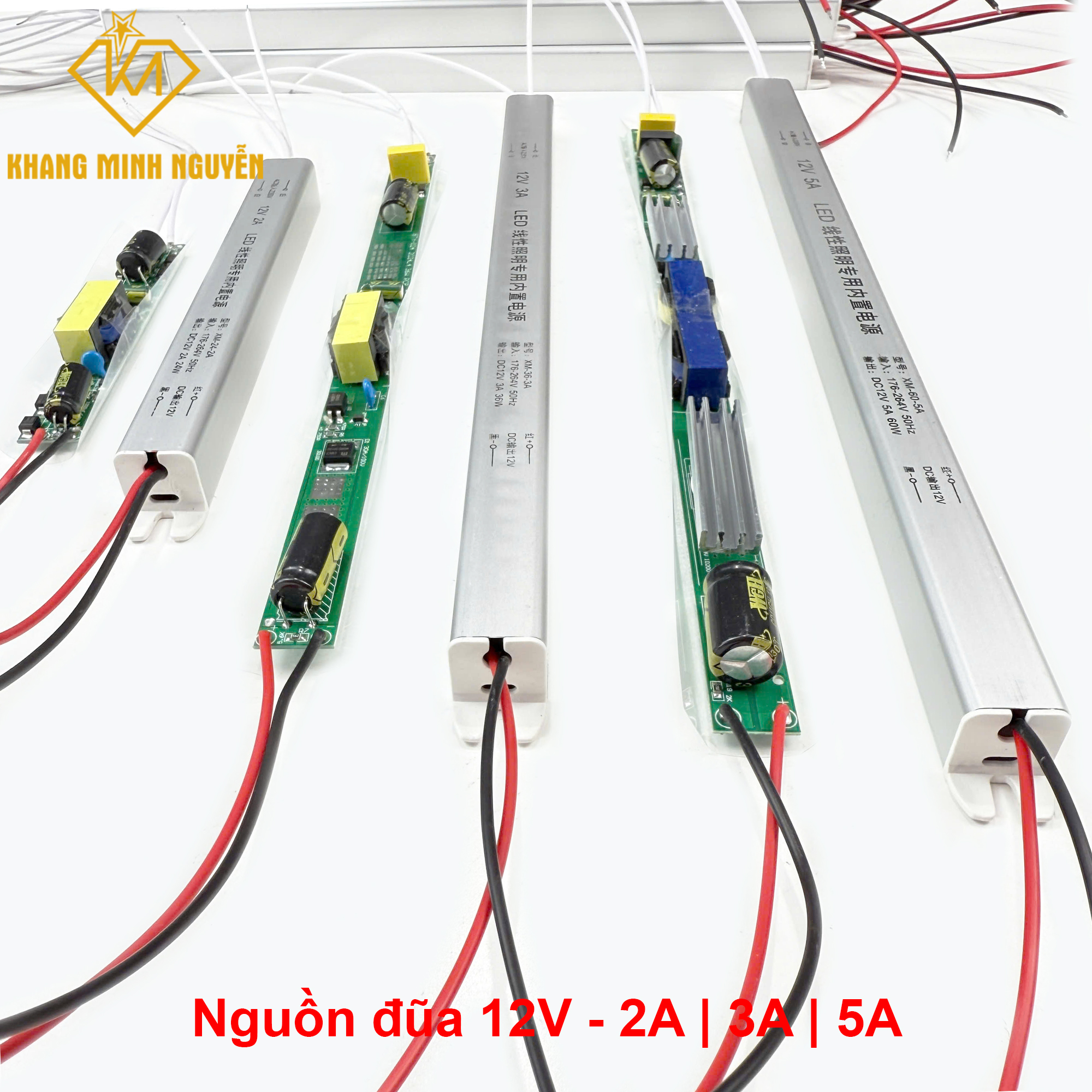 Nguồn đũa 12V - 2A|3A|5A - 24W|36W|60W dùng cho đèn LED 12V Nguồn đũa 12V - 2A|3A|5A - 24W|36W|60W dùng cho đèn LED 12V