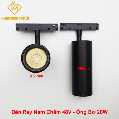 Đèn Ray Nam Châm 48V Cao Cấp - Ống Bơ 20W