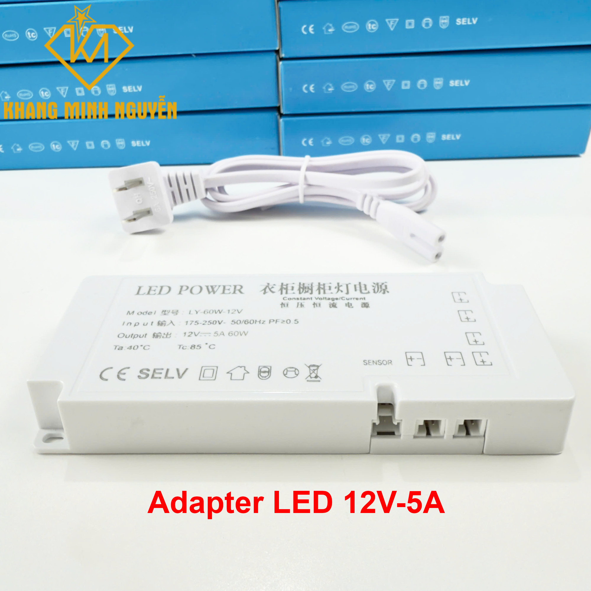 Nguồn LED và cảm biến 12V - LED Adapter 12V - 5A - 60W Nguồn LED và cảm biến 12V - LED Adapter 12V - 5A - 60W