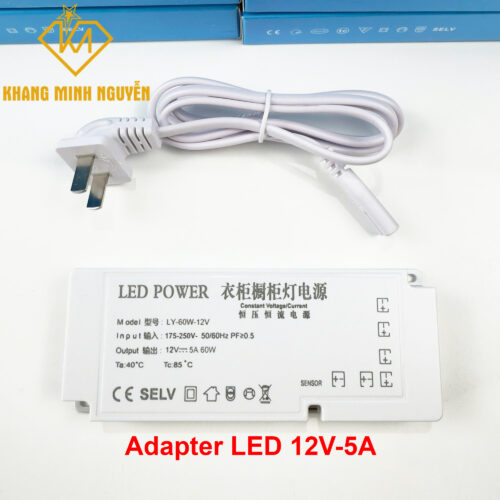 Nguồn LED và cảm biến 12V - LED Adapter 12V - 5A - 60W