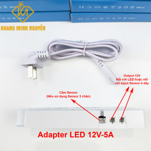 Nguồn LED và cảm biến 12V - LED Adapter 12V - 5A - 60W