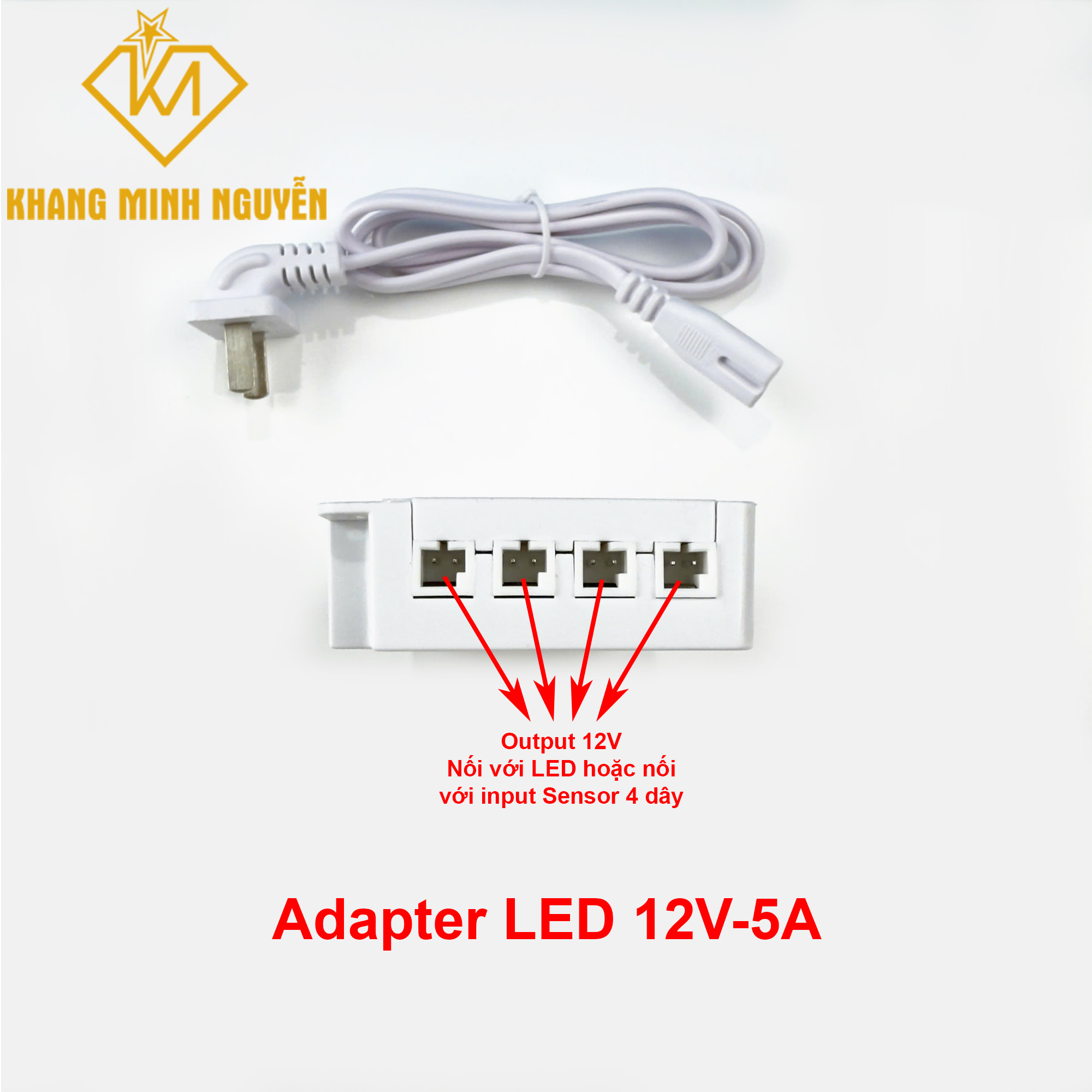 Nguồn LED và cảm biến 12V - LED Adapter 12V - 5A - 60W Nguồn LED và cảm biến 12V - LED Adapter 12V - 5A - 60W