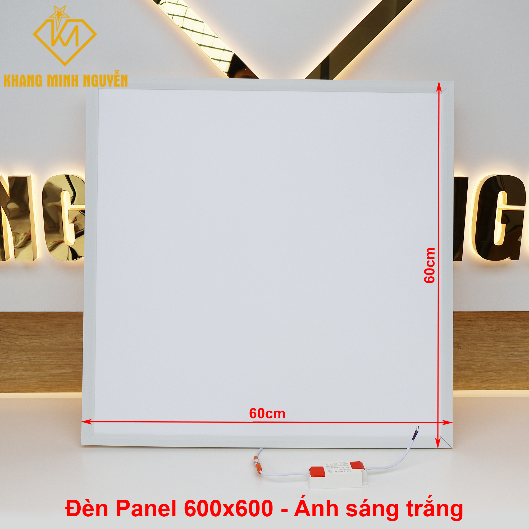 Đèn LED Panel 600x600 siêu mỏng công suất 50W, ánh sáng trắng 6500K