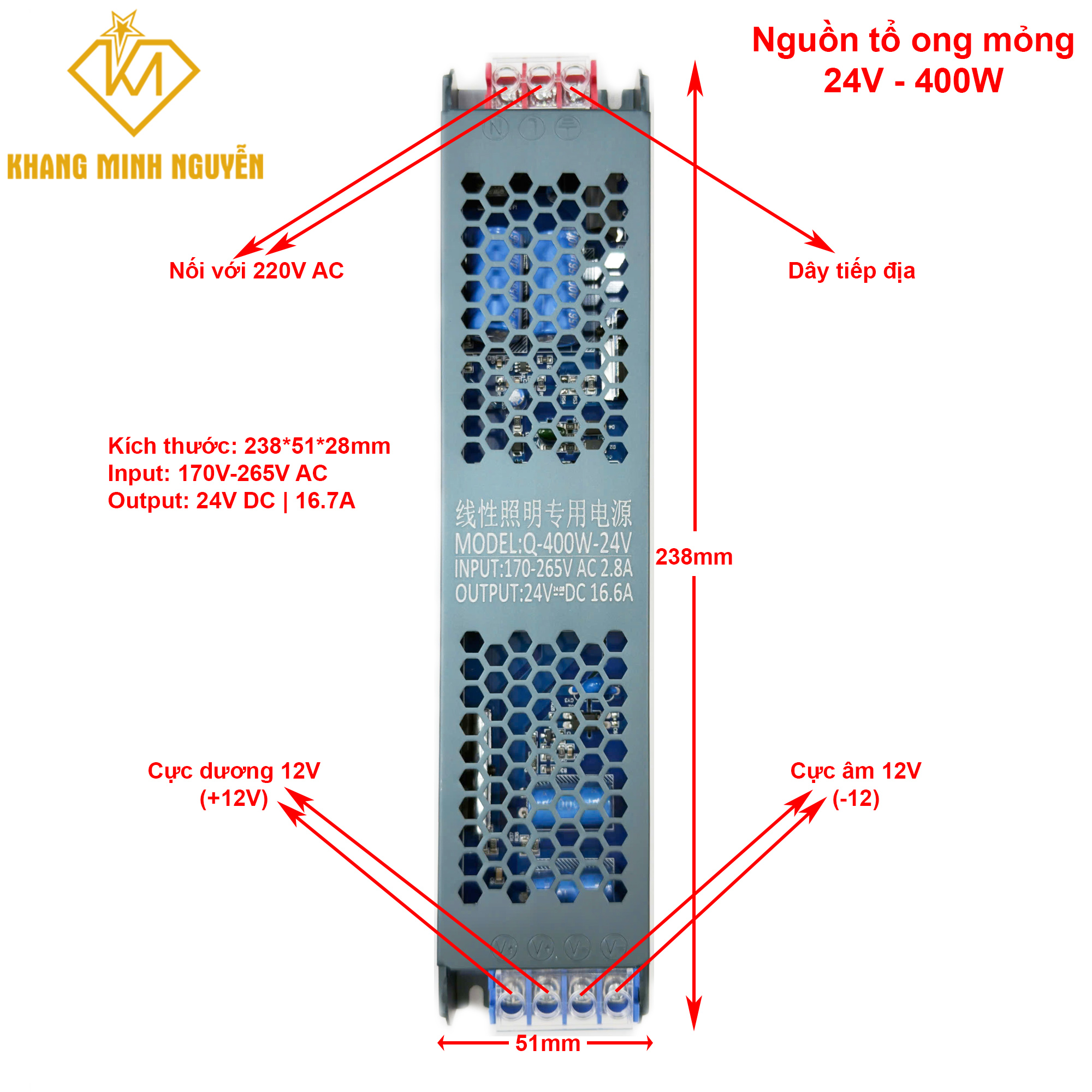 Nguồn Led 24V - 300W