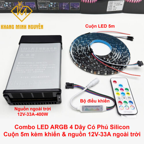 (Cuộn 5m) Led Dán 12V Fullcolor ARGB