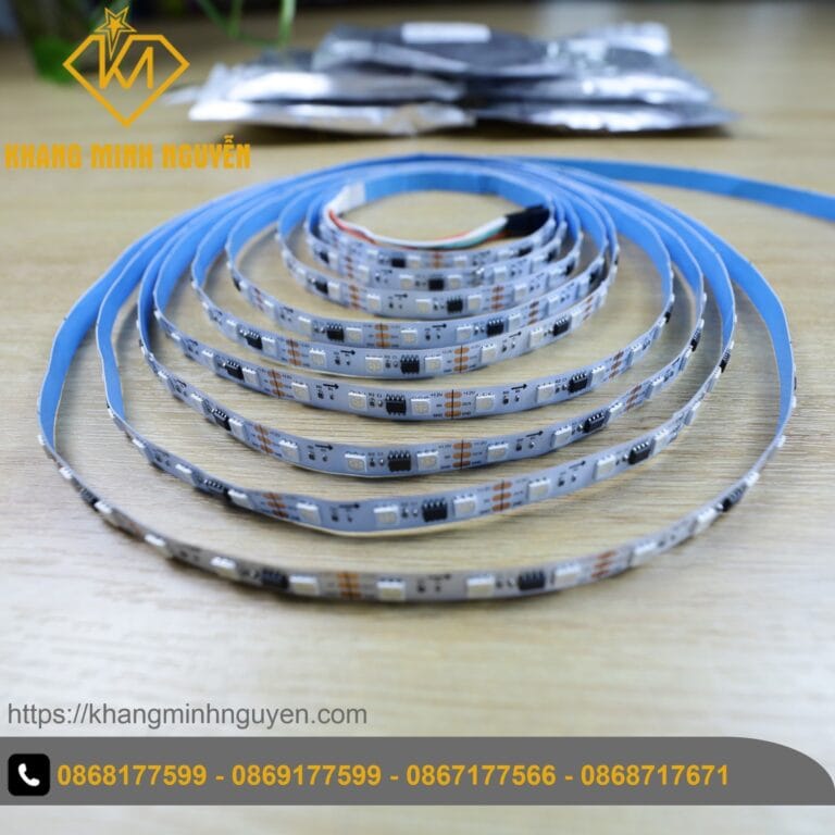 (Cuộn 5m) Led dán 12V full color IC 1903 chip led 5050 full màu - dùng trang trí trong nhà (không chống nước)