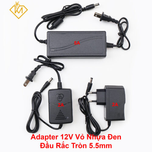 Adapter 12V - 5A - 60W và Adapter 12V - 2A - 24W đầu nguồn tròn 5.5mm
