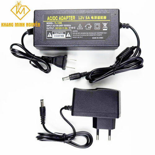 Adapter 12V - 5A - 60W và Adapter 12V - 2A - 24W đầu nguồn tròn 5.5mm