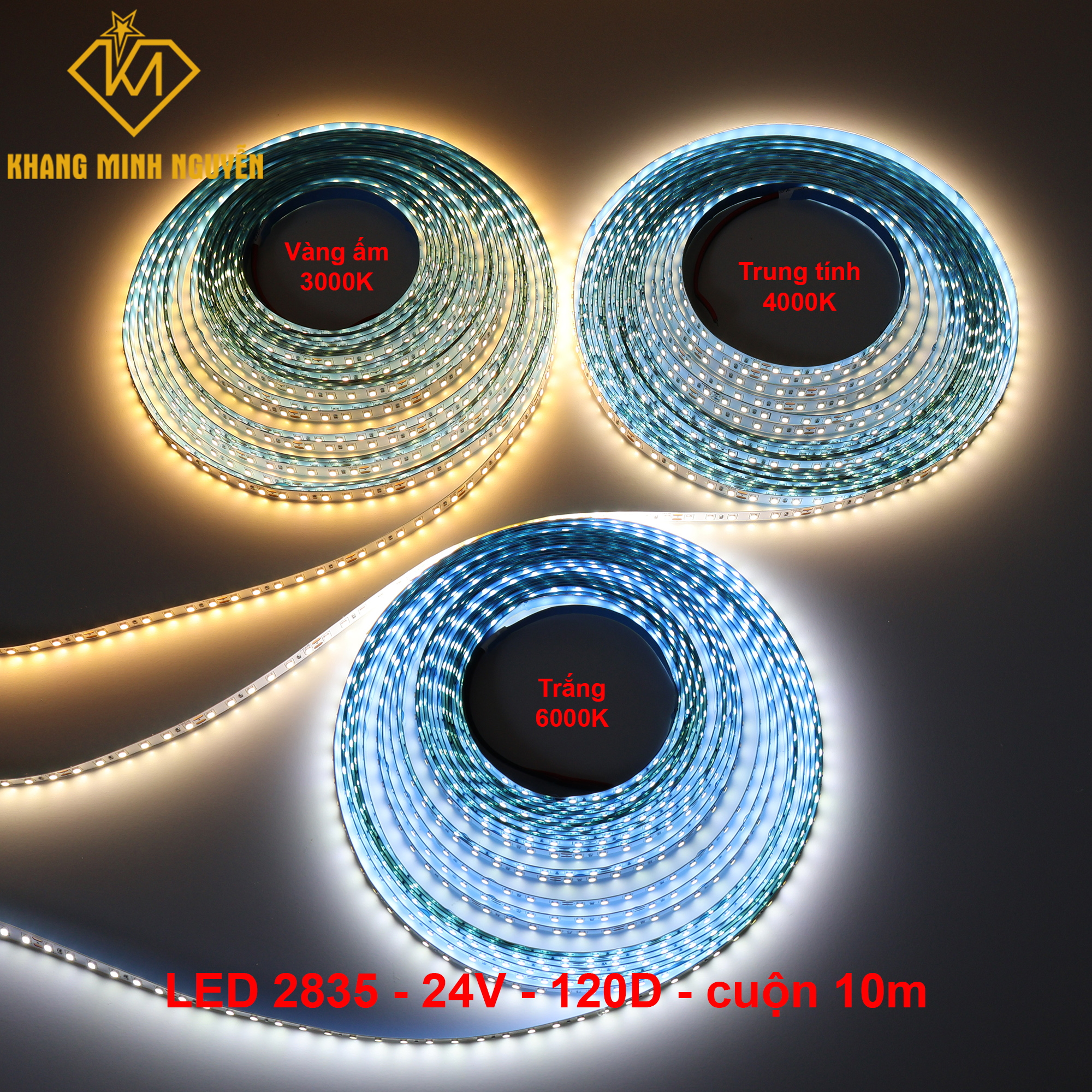 LED dây dán 24V 2835 120D LED dây dán 24V 2835 120D