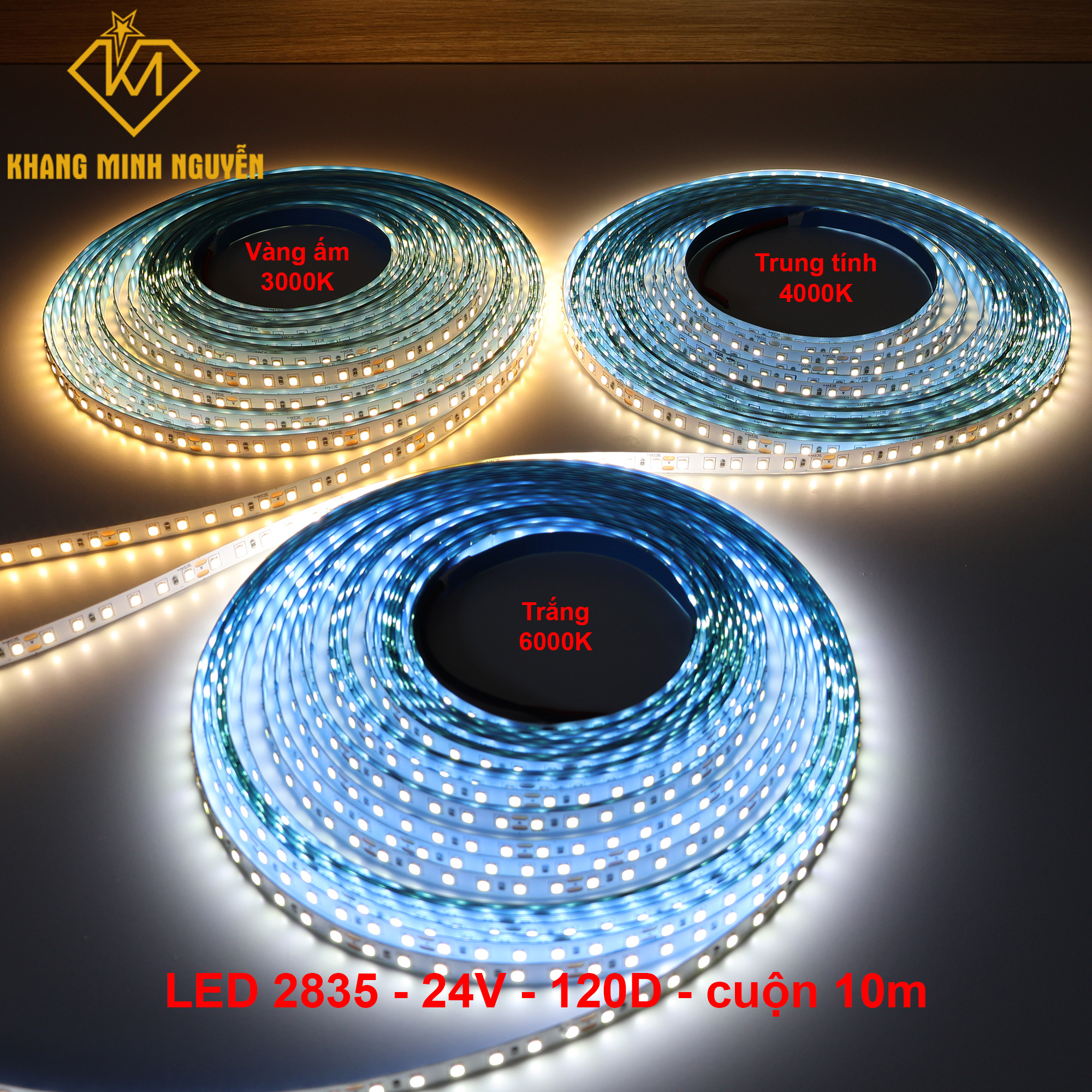 LED dây dán 24V 2835 120D LED dây dán 24V 2835 120D