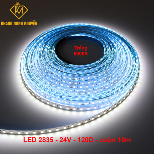 LED dây dán 24V 2835 120D - Trắng 6000K