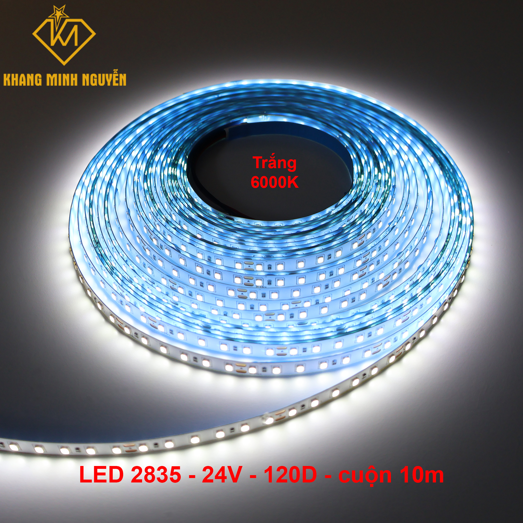 LED dây dán 24V 2835 120D - Trắng 6000K LED dây dán 24V 2835 120D - Trắng 6000K