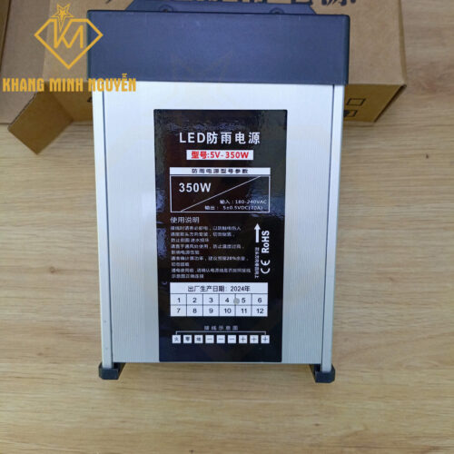 Nguồn ngoài trời 5V–70A-350W, chống mưa chuyên dùng cho đèn led 5V