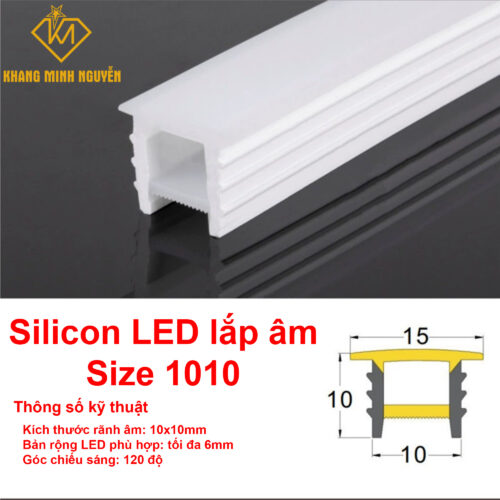 Ống Silicon Led 10x10 lắp âm - định hình đèn led dây