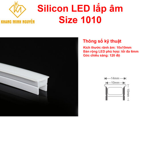 Ống Silicon Led 10x10 lắp âm - định hình đèn led dây
