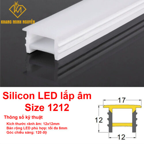Ống Silicon Led 12x12 lắp âm - định hình đèn led dây