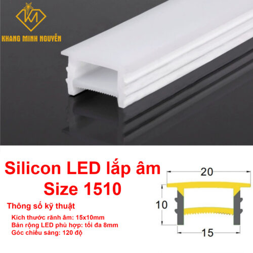 Ống Silicon Led 15x10 lắp âm - định hình đèn led dây