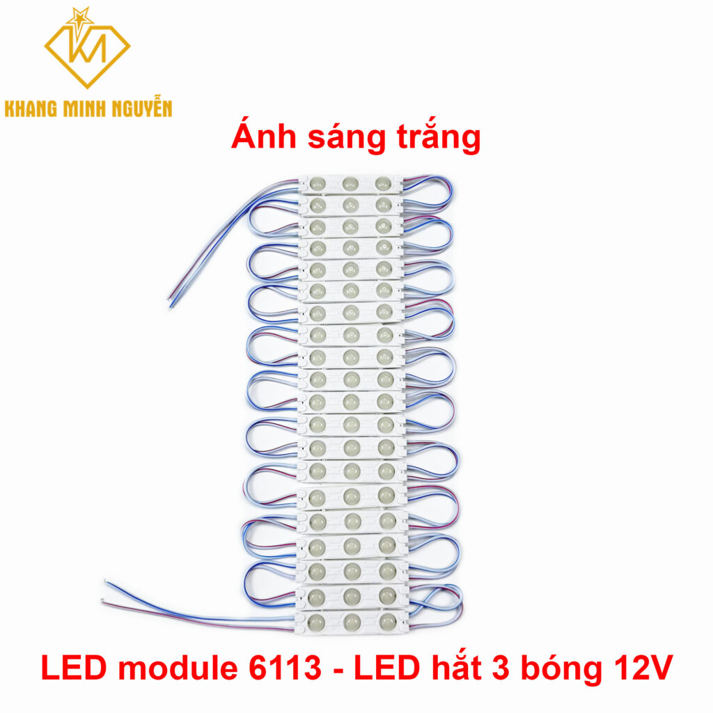 LED hắt 3 bóng 6113 - 12V siêu sáng, ánh sáng nhiều màu