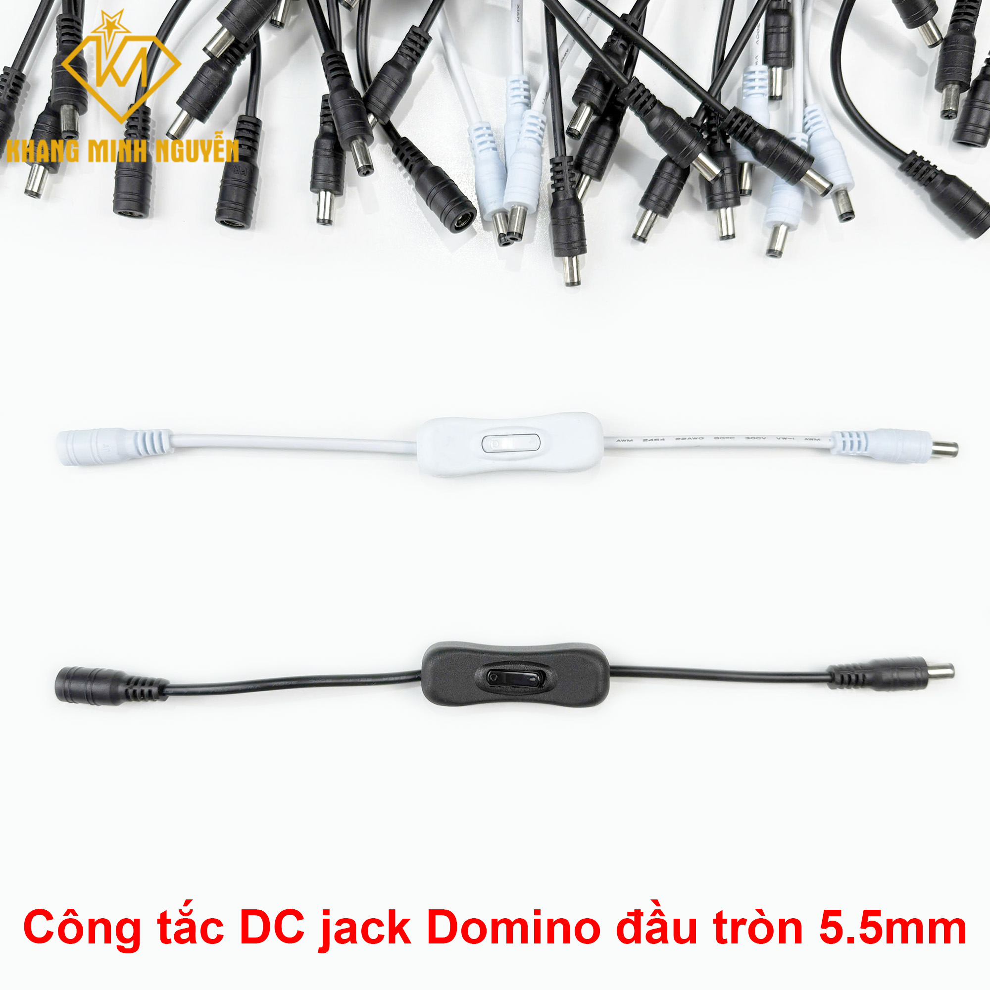 Công tắc DC đầu tròn Domino 5.5mm