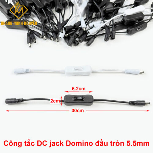 Công tắc DC đầu tròn Domino 5.5mm