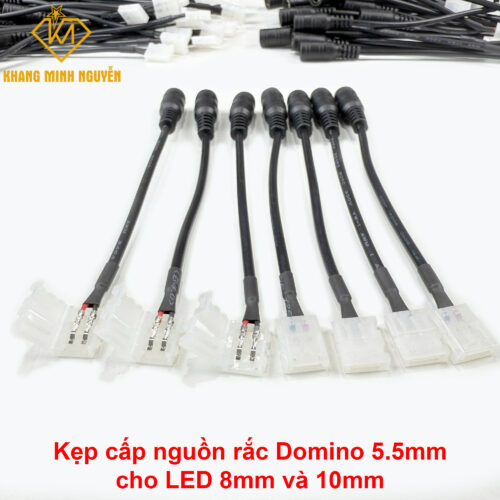 Jack nối, Rắc nối nhanh dây led với nguồn DC đầu tròn cổng Domino 5.5mm