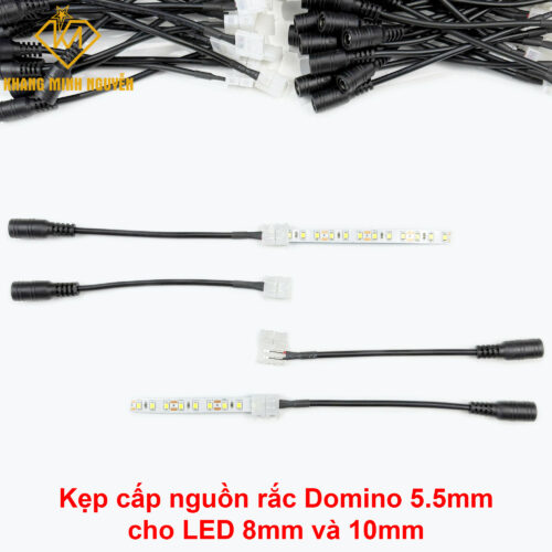 Jack nối, Rắc nối nhanh dây led với nguồn DC đầu tròn cổng Domino 5.5mm
