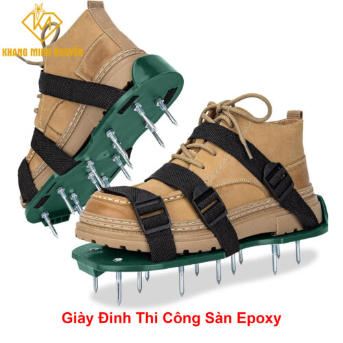 Giày đinh chuyên thi công sàn Epoxy, chống thấm