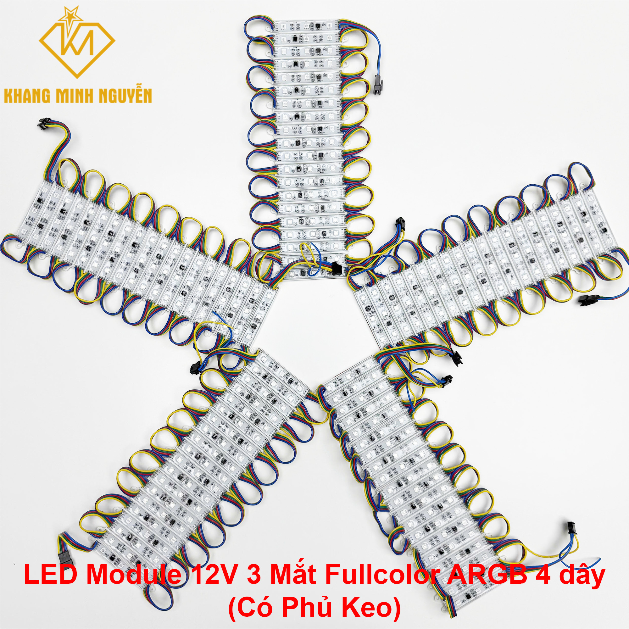 LED Module 12V 3 Mắt Fullcolor ARGB 8206 - LED Module 12V Full màu LED Module 12V 3 Mắt Fullcolor ARGB 8206 - LED Module 12V Full màu