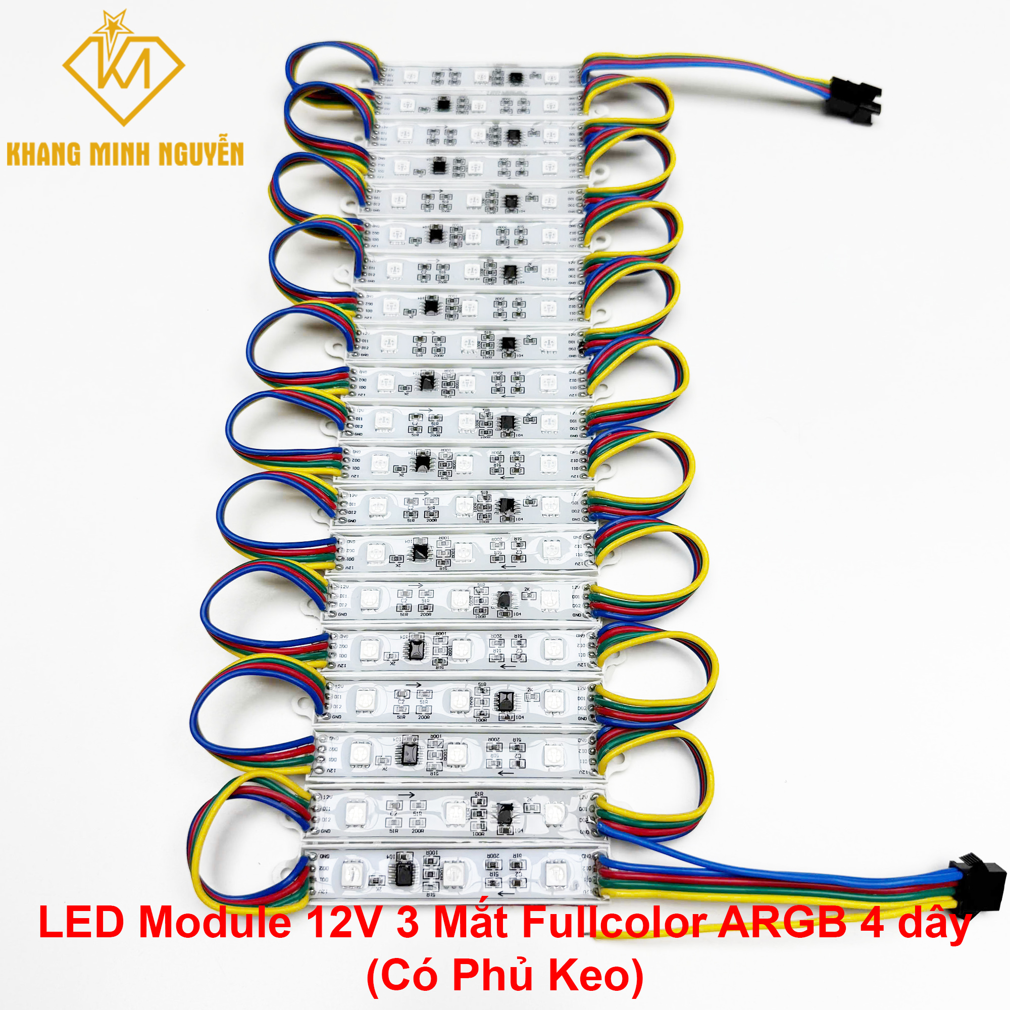 LED Module 12V 3 Mắt Fullcolor ARGB 8206 - LED Module 12V Full màu LED Module 12V 3 Mắt Fullcolor ARGB 8206 - LED Module 12V Full màu