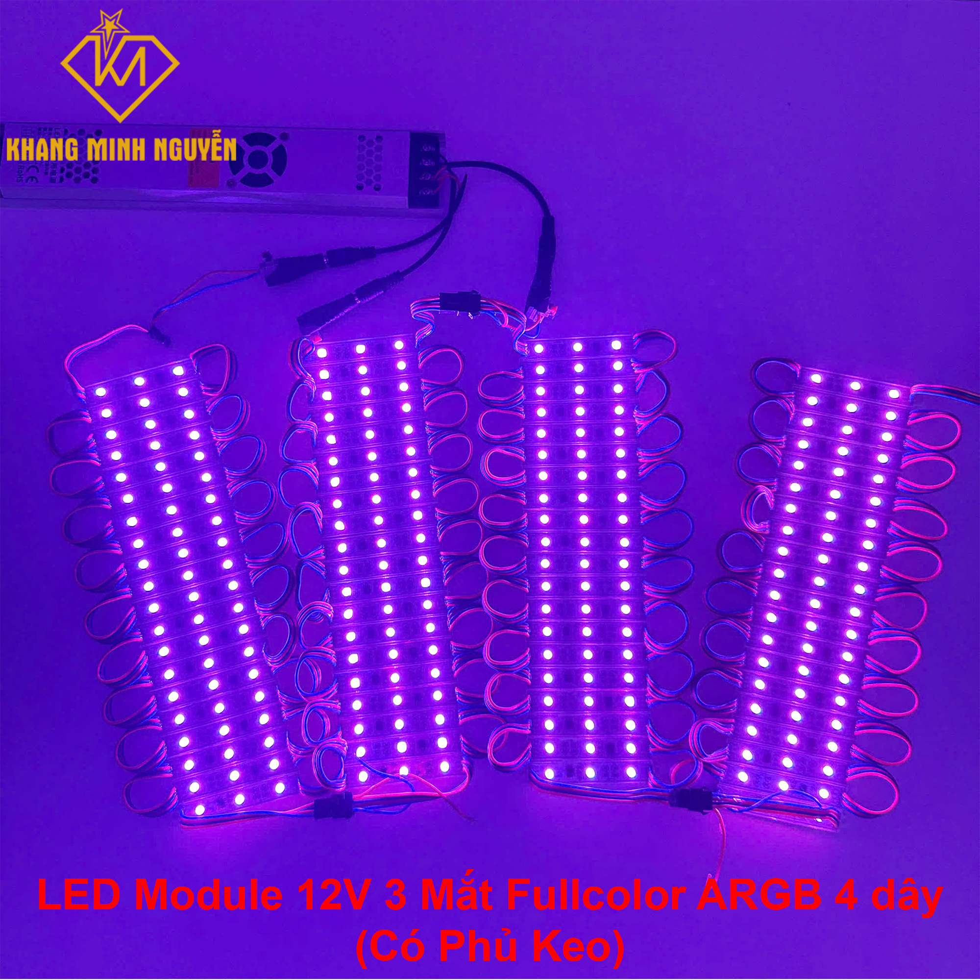 LED Module 12V 3 Mắt Fullcolor ARGB 8206 - LED Module 12V Full màu LED Module 12V 3 Mắt Fullcolor ARGB 8206 - LED Module 12V Full màu
