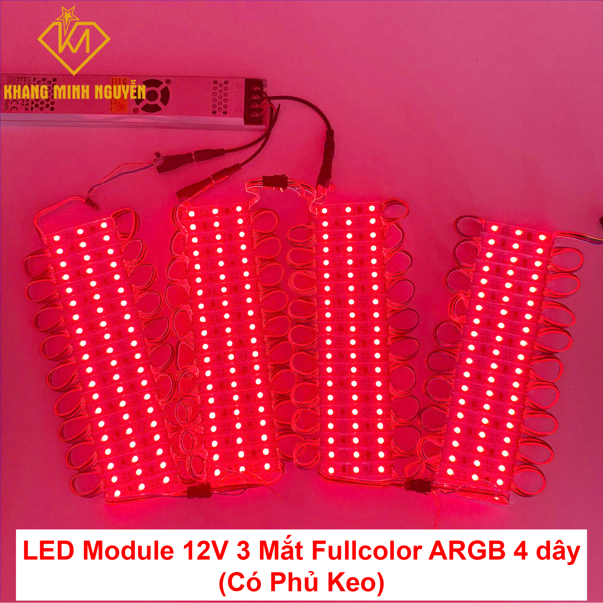 LED Module 12V 3 Mắt Fullcolor ARGB 8206 - LED Module 12V Full màu LED Module 12V 3 Mắt Fullcolor ARGB 8206 - LED Module 12V Full màu