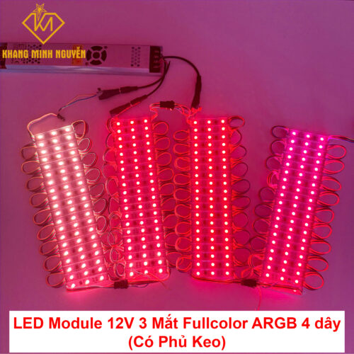 LED Module 12V 3 Mắt Fullcolor ARGB 8206 - LED Module 12V Full màu